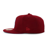 ニューエラ キャップ 59FIFTY シアトル マリナーズ MLB 30TH ANNIVERSARY LIGHT BLUE BOTTOM FITTED CAP MAROON