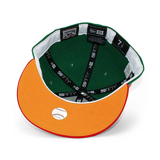 ニューエラ キャップ 59FIFTY カリフォルニア エンゼルス MLB 35TH ANNIVERSARY MANGO BOTTOM BOTTOM FITTED CAP GREEN