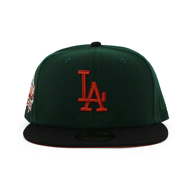 ニューエラ キャップ 59FIFTY ロサンゼルス ドジャース MLB 40TH ANNIVERSARY RUST BOTTOM FITTED CAP DK GREEN