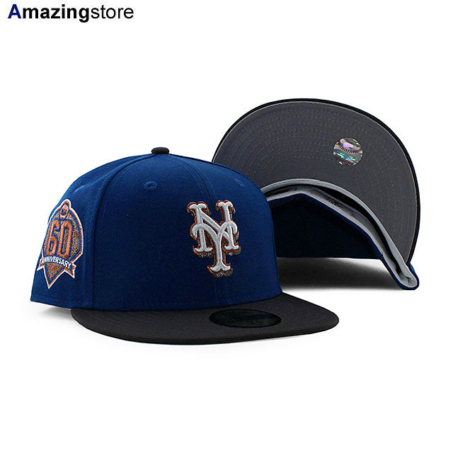 ニューエラ キャップ 59FIFTY ニューヨーク メッツ MLB 60TH ANNIVERSARY GREY BOTTOM FITTED CAP BLUE