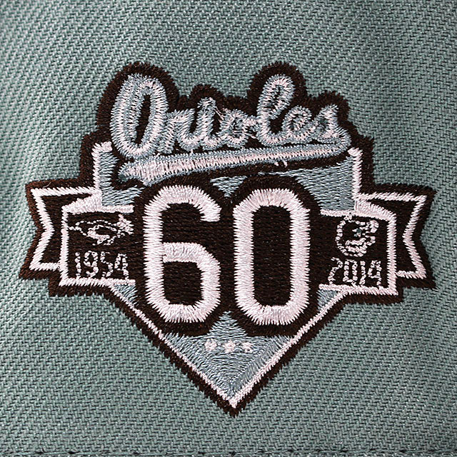 ニューエラ キャップ 59FIFTY ボルチモア オリオールズ MLB 60TH ANNIVERSARY GREY BOTTOM FITTED CAP BEACH KISS BLUE NEW ERA BALTIMORE ORIOLES