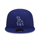ニューエラ キャップ 59FIFTY ロサンゼルス ドジャース MLB BATTING PRACTICE BP TRUCKER FITTED CAP BLUE