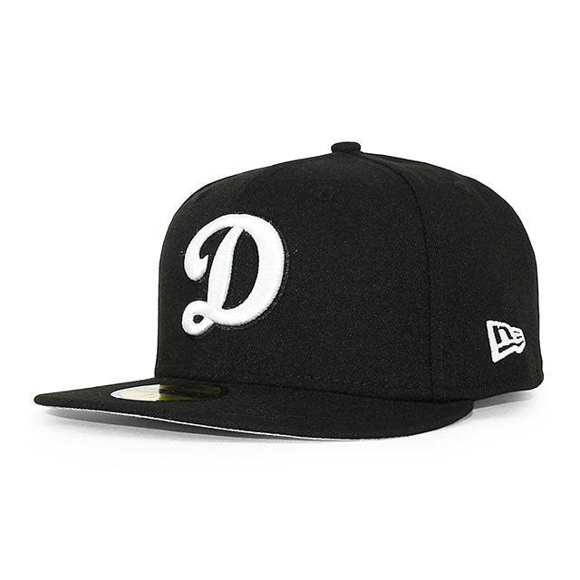 ニューエラ キャップ 59FIFTY ロサンゼルス ドジャース MLB D LOGO TEAM BASIC FITTED CAP BLACK WHITE