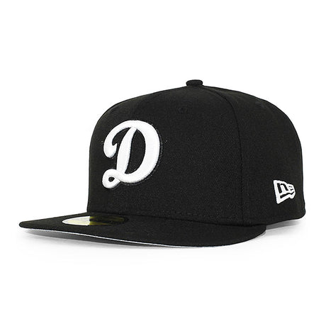 ニューエラ キャップ 59FIFTY ロサンゼルス ドジャース MLB D LOGO TEAM BASIC FITTED CAP BLACK WHITE