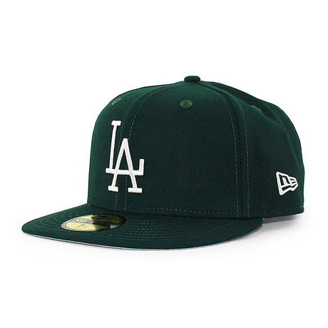 ニューエラ キャップ 59FIFTY ロサンゼルス ドジャース MLB WOOL COOPERSTOWN TEAM BASIC FITTED CAP DK GREEN
