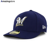 ニューエラ キャップ 59FIFTY ミルウォーキー ブルワーズ MLB ON-FIELD AUTHENTIC GAME LC LOW-CROWN FITTED CAP LP NAVY