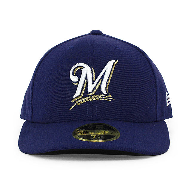 ニューエラ キャップ 59FIFTY ミルウォーキー ブルワーズ MLB ON-FIELD AUTHENTIC GAME LC LOW-CROWN FITTED CAP LP NAVY