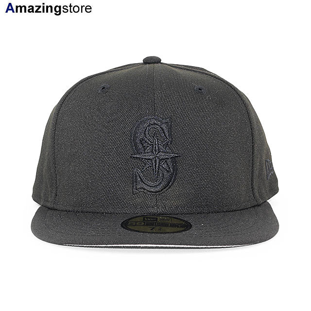 ニューエラ キャップ 59FIFTY シアトル マリナーズ MLB TEAM BASIC FITTED CAP BLACKOUT