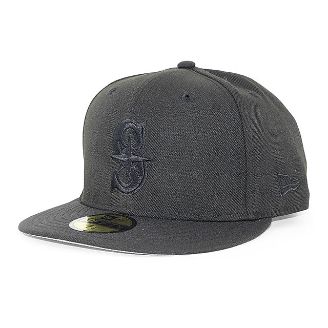 ニューエラ キャップ 59FIFTY シアトル マリナーズ MLB TEAM BASIC FITTED CAP BLACKOUT
