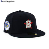 ニューエラ キャップ 59FIFTY シアトル マリナーズ MLB COOPERSTOWN KELLY GREEN BOTTOM FITTED CAP NAVY