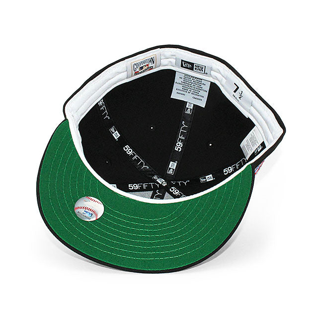 ニューエラ キャップ 59FIFTY テキサス レンジャーズ MLB ARLINGTON STADIUM KELLY GREEN BOTTOM FITTED CAP BLACK