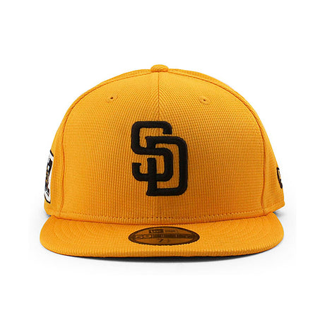 ニューエラ キャップ 59FIFTY サンディエゴ パドレス 2025 MLB SPRING TRAINING BP FITTED CAP GOLD