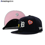 ニューエラ キャップ 59FIFTY デトロイト タイガース MLB CHAIN STITCH HEART PINK BOTTOM FITTED CAP NAVY