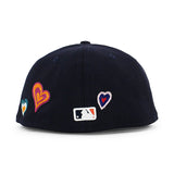 ニューエラ キャップ 59FIFTY デトロイト タイガース MLB CHAIN STITCH HEART PINK BOTTOM FITTED CAP NAVY