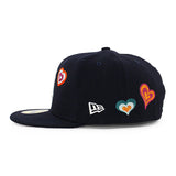 ニューエラ キャップ 59FIFTY デトロイト タイガース MLB CHAIN STITCH HEART PINK BOTTOM FITTED CAP NAVY
