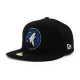 ニューエラ キャップ 59FIFTY ミネソタ ティンバーウルブズ NBA TEAM BASIC FITTED CAP BLACK