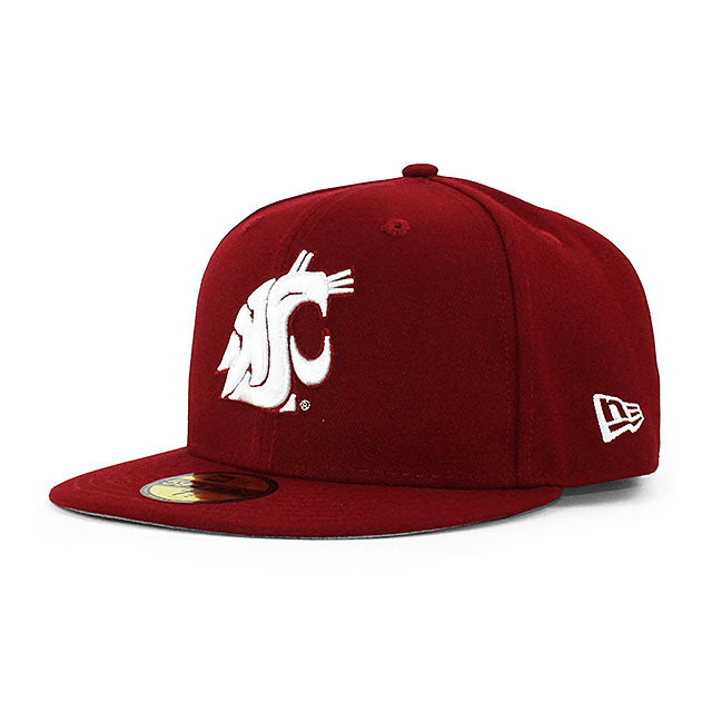 ニューエラ キャップ 59FIFTY ワシントンステイト クーガーズ NCAA TEAM BASIC FITTED CAP CRIMSON NEW ERA WASHINGTON STATE COUGARS