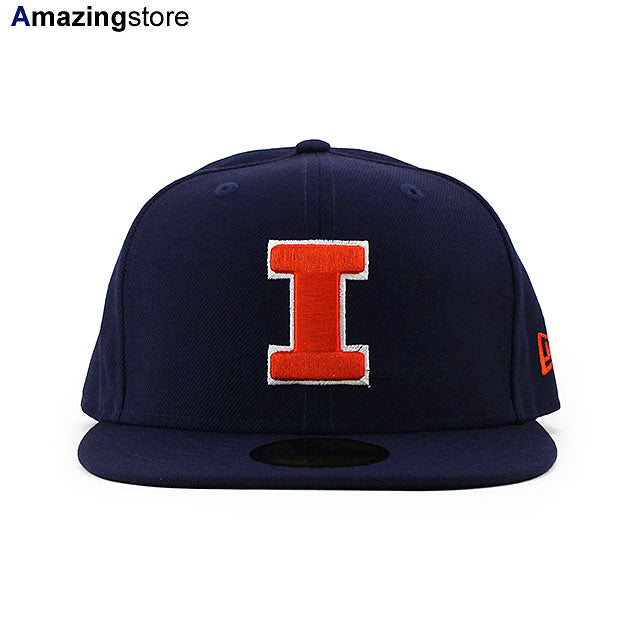 ニューエラ キャップ 59FIFTY イリノイ ファイティング イリニ NCAA TEAM BASIC FITTED CAP NAVY NEW ERA ILLINOIS FIGHTING ILLINI