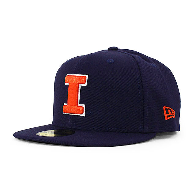 ニューエラ キャップ 59FIFTY イリノイ ファイティング イリニ NCAA TEAM BASIC FITTED CAP NAVY NEW ERA ILLINOIS FIGHTING ILLINI