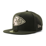 ニューエラ キャップ 59FIFTY カンザスシティ チーフス NFL TEAM BASIC FITTED CAP OLIVE