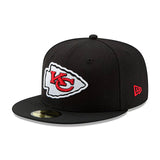 第59回スーパーボウルモデル ニューエラ 59FIFTY カンザスシティ チーフス NFL SUPER BOWL LIX SIDE PATCH FITTED CAP BLACK