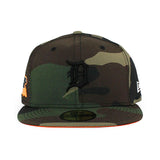 ニューエラ 59FIFTY デトロイト タイガース MLB 1984 WORLD SERIES ORANGE BOTTOM FITTED CAP CAMO