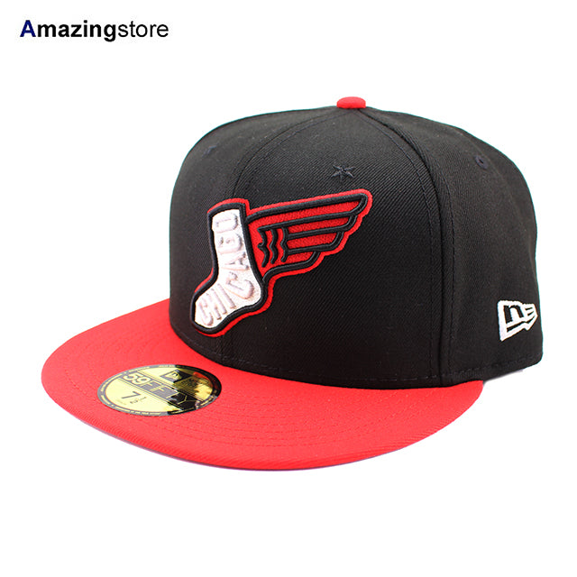 シティコネクト ニューエラ キャップ 59FIFTY シカゴ ホワイトソックス MLB CITY CONNECT ALTERNATE GREY BOTTOM FITTED CAP BLACK-RED