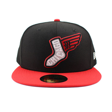 シティコネクト ニューエラ キャップ 59FIFTY シカゴ ホワイトソックス MLB CITY CONNECT ALTERNATE GREY BOTTOM FITTED CAP BLACK-RED
