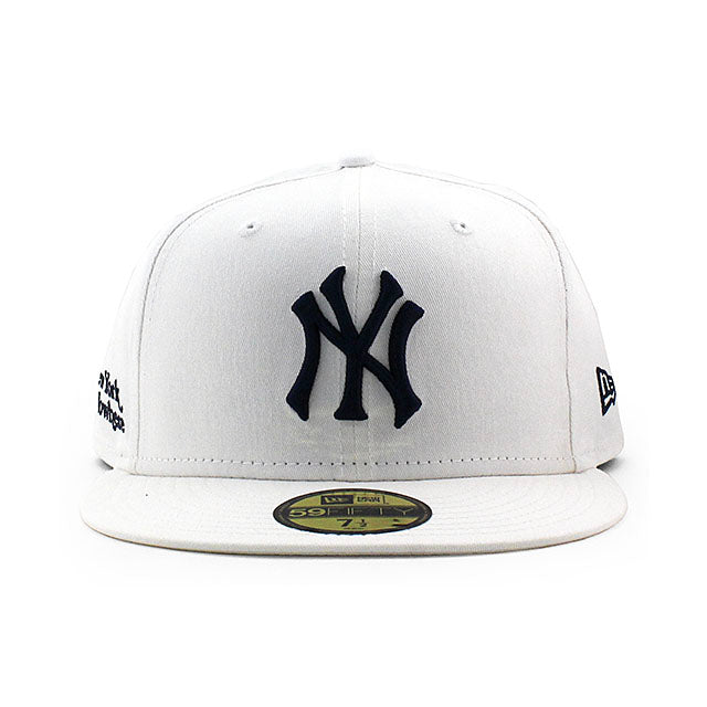 NEW YORK OR NOWHEREコラボ ニューエラ キャップ 59FIFTY ニューヨーク ヤンキース MLB NYON WHITE