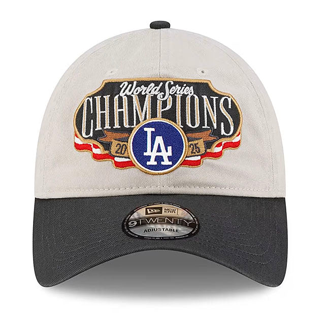 2025 ワールドシリーズチャンピオン ロッカールームモデル 海外取寄 ニューエラ キャップ 9TWENTY ロサンゼルス ドジャース 2025 WORLD SERIES CHAMPIONS LOCKER ROOM STRAPBACK CAP CREAM