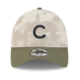 ニューエラ キャップ 9TWENTY シカゴ カブス 2025 MLB ARMED FORCES STARS N STRIPES ADJUSTABLE CAP LT BEIGE