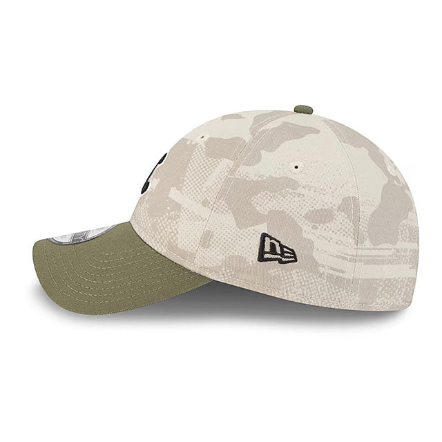 ニューエラ キャップ 9TWENTY シカゴ カブス 2025 MLB ARMED FORCES STARS N STRIPES ADJUSTABLE CAP LT BEIGE