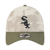 ニューエラ キャップ 9TWENTY シカゴ ホワイトソックス 2025 MLB ARMED FORCES STARS N STRIPES ADJUSTABLE CAP LT BEIGE