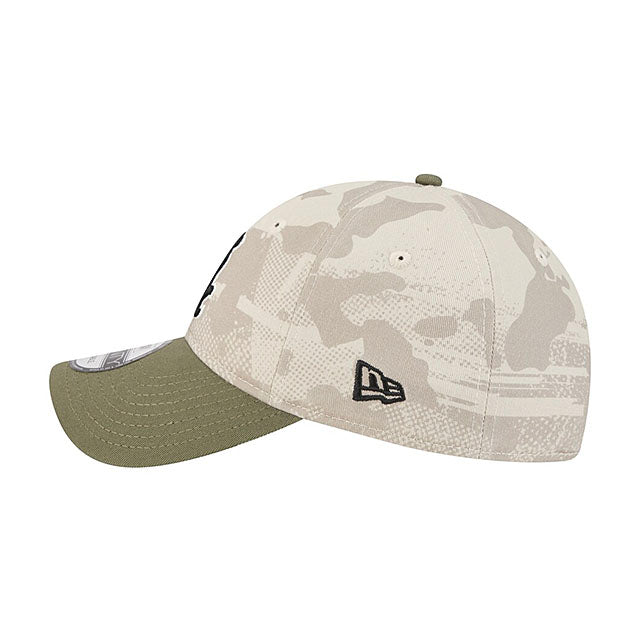 ニューエラ キャップ 9TWENTY シカゴ ホワイトソックス 2025 MLB ARMED FORCES STARS N STRIPES ADJUSTABLE CAP LT BEIGE