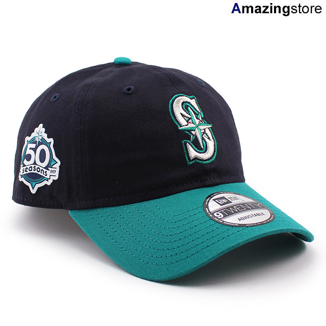 シアトル マリナーズ50周年記念モデル ニューエラ キャップ 9TWENTY MLB 50th ANNIVERSARY STRAPBACK CAP NAVY TEAL