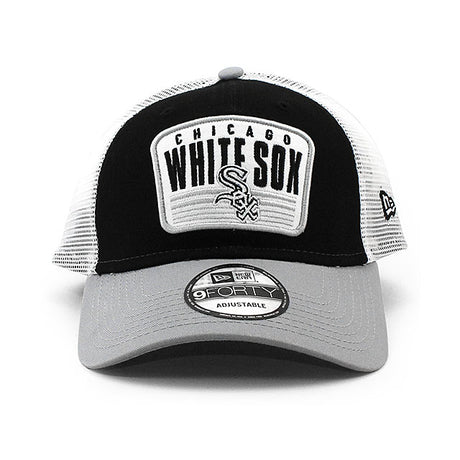 ニューエラ メッシュキャップ 9TWENTY シカゴ ホワイトソックス MLB 2-TONE PATCH TRUCKER MESH CAP BLACK