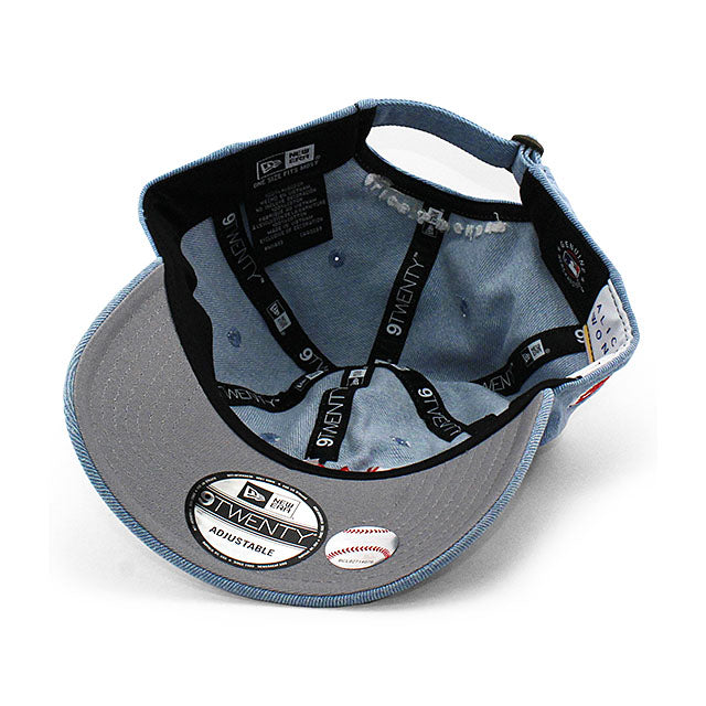 ニューエラ キャップ 9TWENTY アリス & ワンダー シカゴ カブス MLB DENIM STRAPBACK CAP BLUE