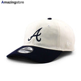 ニューエラ キャップ 9TWENTY アトランタ ブレーブス MLB LEATHER STRAPBACK CAP CREAM