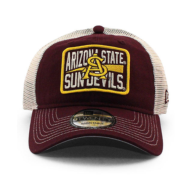 ニューエラ メッシュキャップ 9TWENTY アリゾナステイト サンデビルズ NCAA DEVOTED TRUCKER MESH CAP MAROON