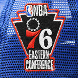 ニューエラ メッシュキャップ 9TWENTY フィラデルフィア 76ERS NBA DISTINCT SIDE PATCH TRUCKER MESH CAP ROYAL