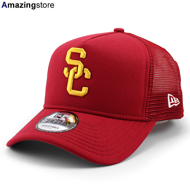 ニューエラ メッシュキャップ 9FORTY サウス カリフォルニア トロージャンズ NCAA A-FRAME TRUCKER MESH CAP CARDINAL