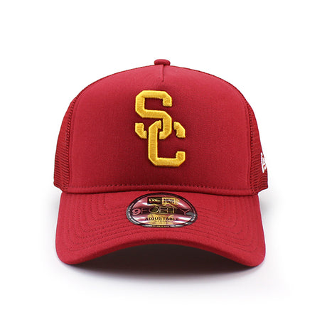 ニューエラ メッシュキャップ 9FORTY サウス カリフォルニア トロージャンズ NCAA A-FRAME TRUCKER MESH CAP CARDINAL