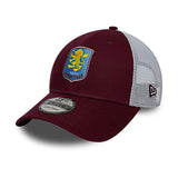 ニューエラ 海外取寄 メッシュキャップ 9FORTY アストン ヴィラ FC PREMIER LEAGUE TRUCKER MESH CAP BURGUNDY