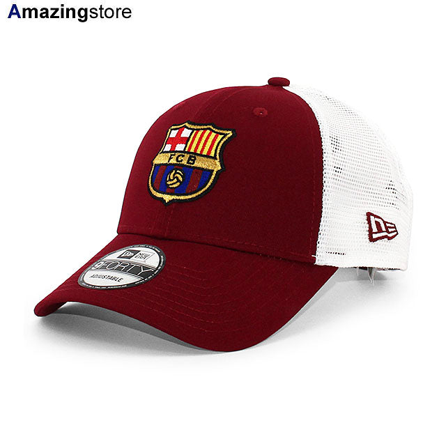 ニューエラ メッシュキャップ 9FORTY FC バルセロナ LA LIGA TRUCKER MESH CAP MAROON