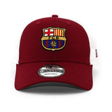 ニューエラ メッシュキャップ 9FORTY FC バルセロナ LA LIGA TRUCKER MESH CAP MAROON