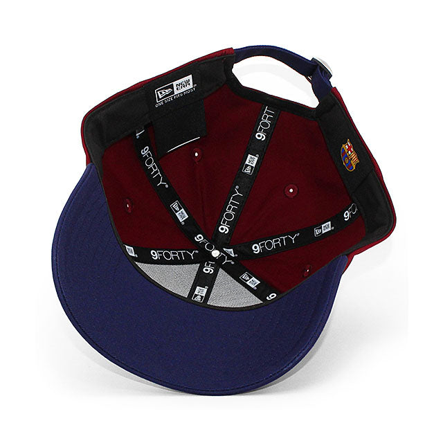 ニューエラ キャップ 9FORTY FC バルセロナ LA LIGA STRAPBACK CAP MAROON