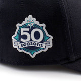 シアトル マリナーズ50周年記念モデル ニューエラ キャップ 9FORTY M-CROWN MLB 50th ANNIVERSARY SNAPBACK CAP NAVY