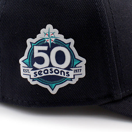 シアトル マリナーズ50周年記念モデル ニューエラ キャップ 9FORTY M-CROWN MLB 50th ANNIVERSARY SNAPBACK CAP NAVY