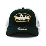 ニューエラ メッシュキャップ 9FORTY オークランド アスレチックス MLB LOGO PATCH TRUCKER MESH CAP GREEN