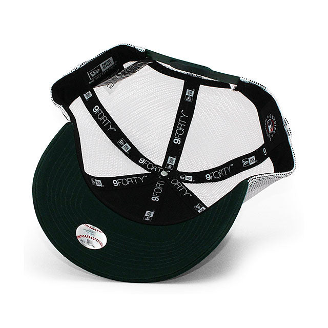 ニューエラ メッシュキャップ 9FORTY オークランド アスレチックス MLB LOGO PATCH TRUCKER MESH CAP GREEN